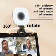 Mini LED Smartphone Selfie fill light with 3 adjustable brightness modes, portable clip-on for video and TikTok live lighting