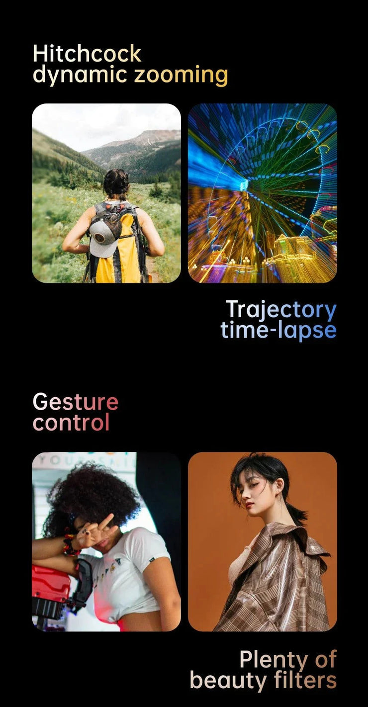 AOCHUAN 3-Axis Handheld Gimbal Stabilizer with AI Face Tracking, Bluetooth, gesture control, and beauty filters for smartphone vlogging and TikTok.
