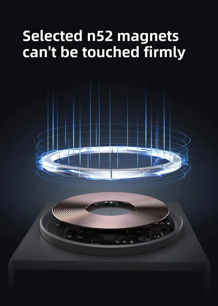 Smartwatch charger with selected n52 magnets for secure magnetic wireless charging and fast power output.