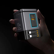 105W charging station with retractable USB-C cable and multiple ports for fast charging devices